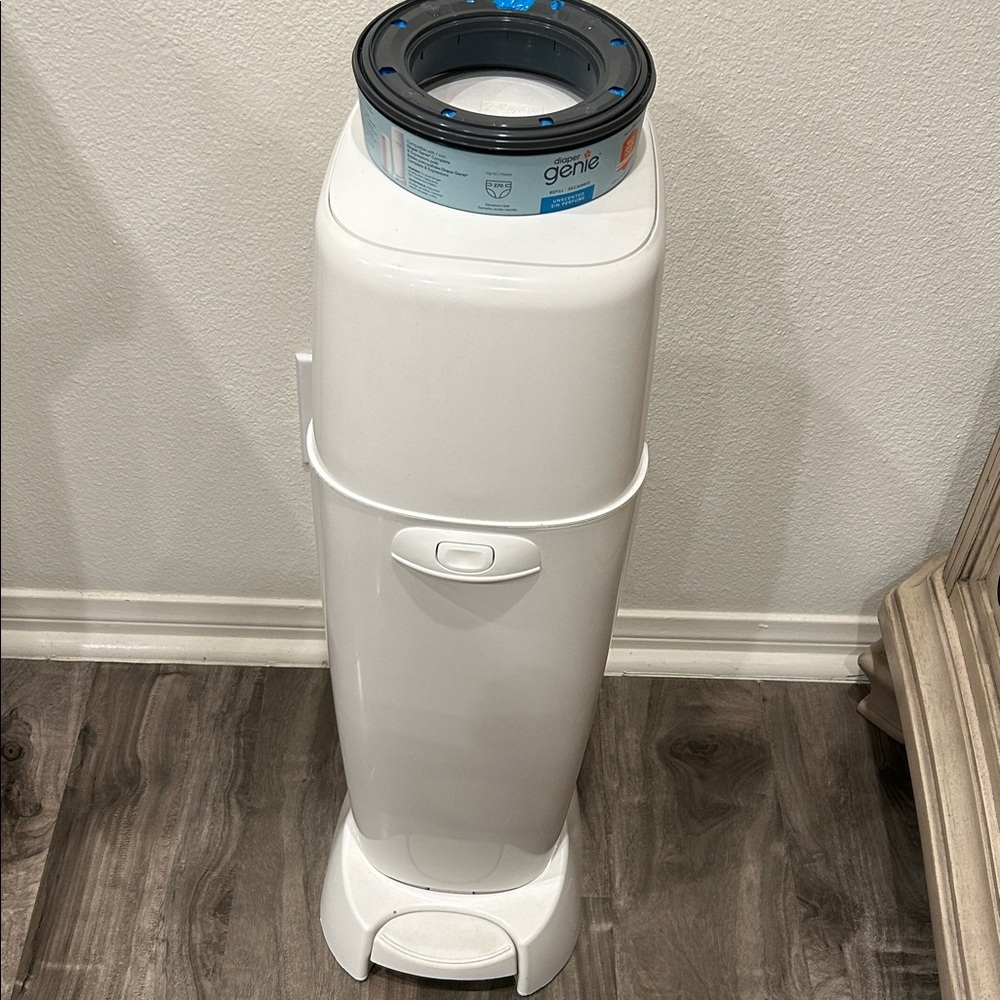Playtex Diaper Genie White. Diaper trash.